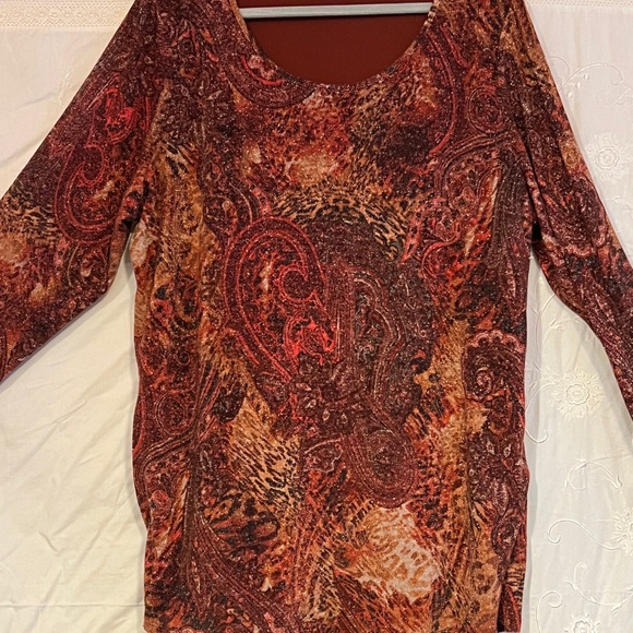 Beautiful Sparky two layer shirt size 2X by SUSAN GRAVER looks new - Picture 2 of 7